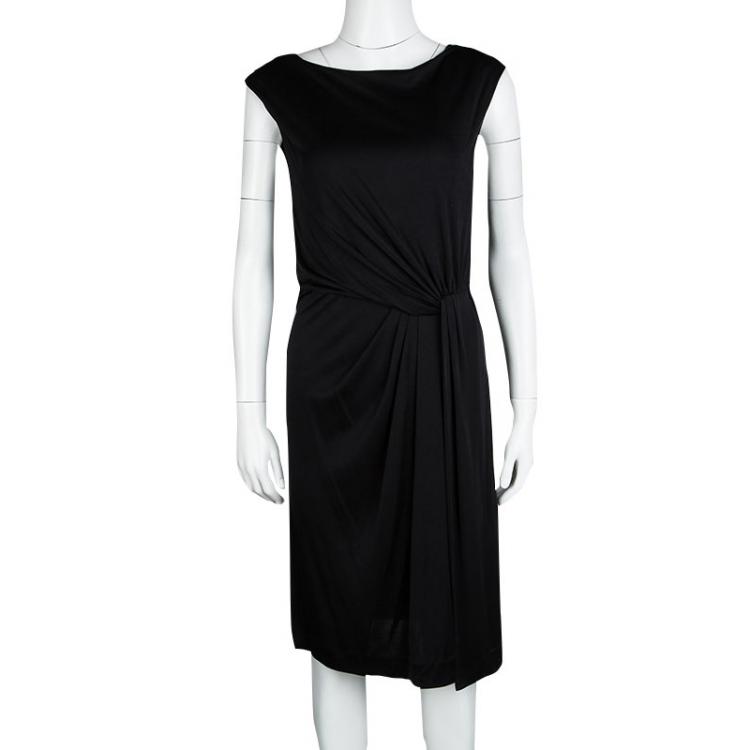 Tory Burch Black Silk Draped Sleeveless Dress S Tory Burch | TLC