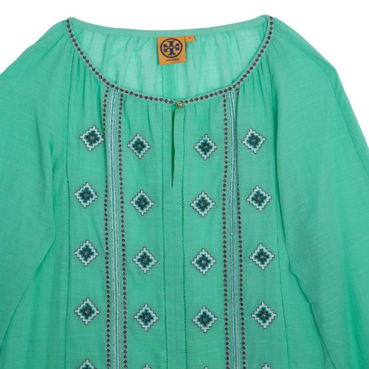 Pre Owned Tory Burch 'Lucille' Embroidered Top M