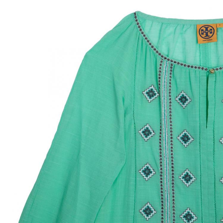 Pre Owned Tory Burch 'Lucille' Embroidered Top M