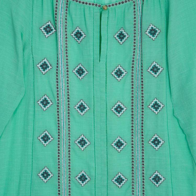 Pre Owned Tory Burch 'Lucille' Embroidered Top M