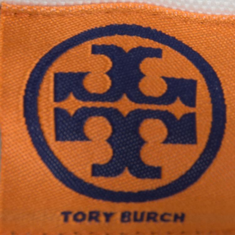 Pre Owned Tory Burch White Cotton Gold Clasp Detail Graham Jacket M
