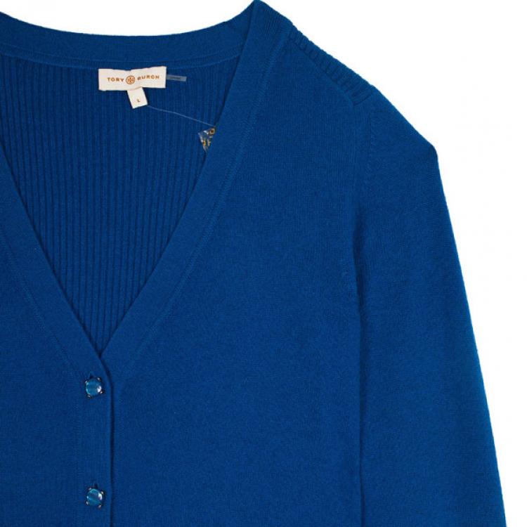 Pre Owned Tory Burch Simone Cardigan L 