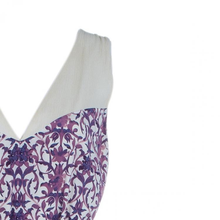 Pre Owned Tory Burch Logan Printed Maxi Dress L