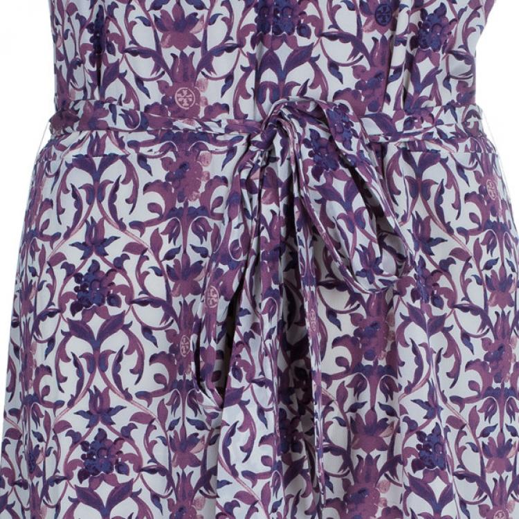 Pre Owned Tory Burch Logan Printed Maxi Dress L