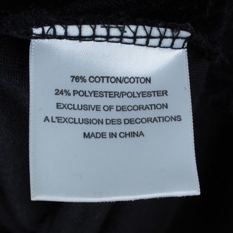 Pre Owned Tory Burch Monochrome Velour Tunic Top S