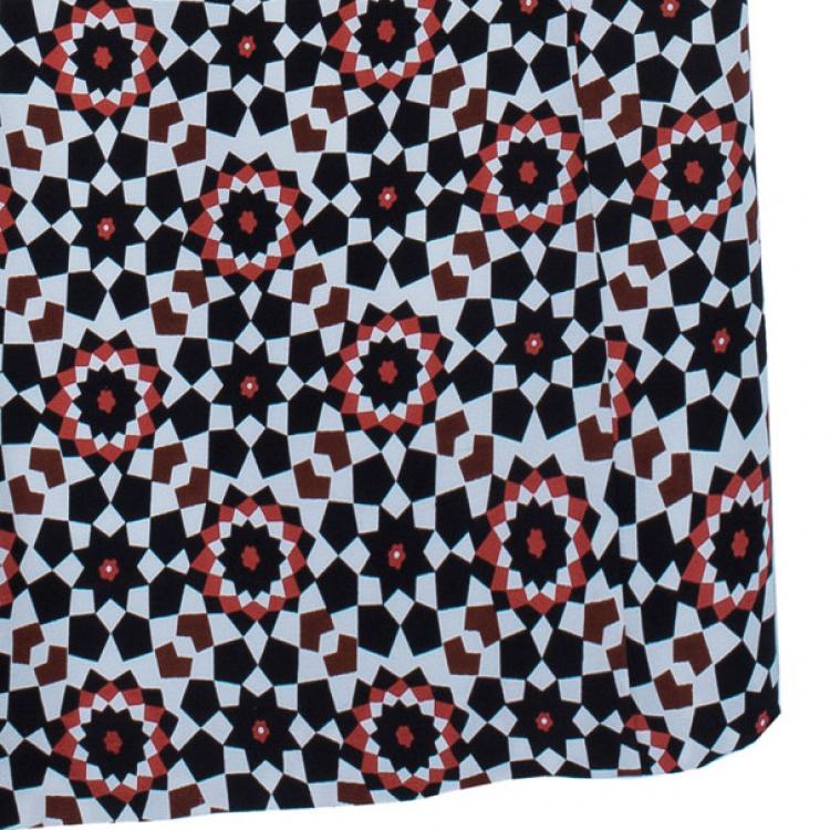 Pre Owned Tory Burch Multicolor Belted Sheath Dress M