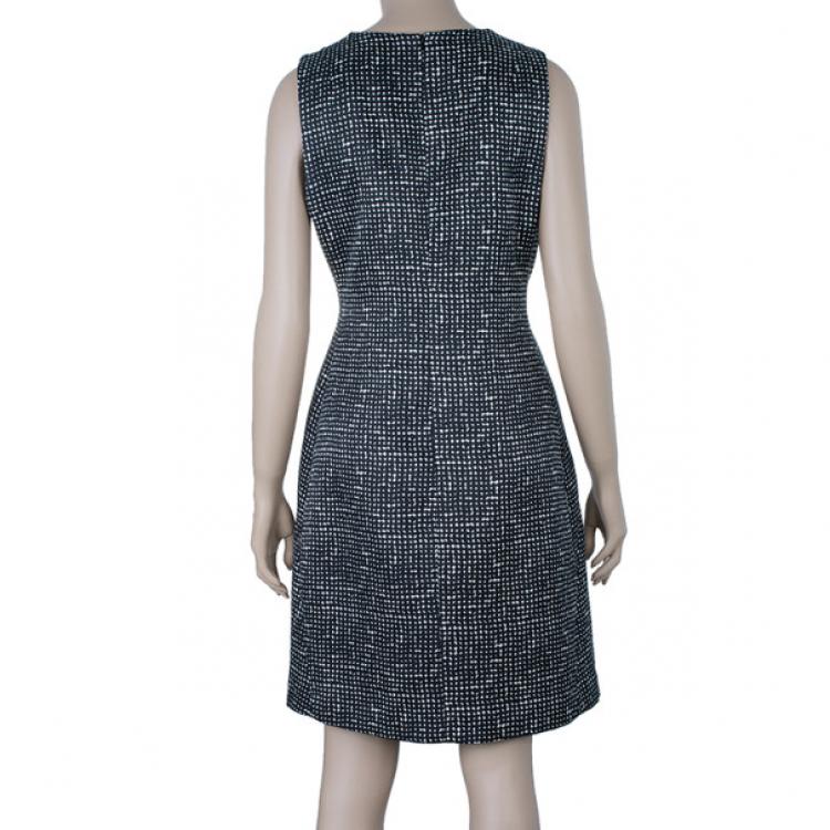 Pre Owned Tory Burch Monochrome Sheath Dress M