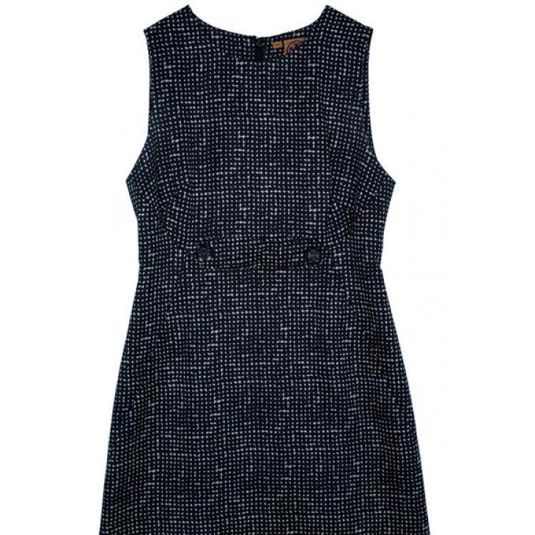 Pre Owned Tory Burch Monochrome Sheath Dress M