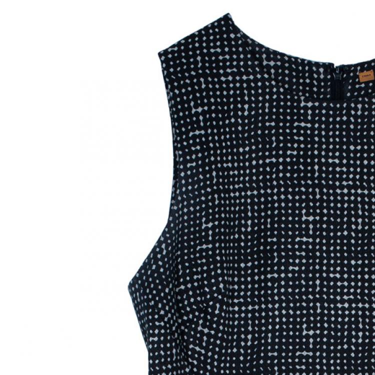 Pre Owned Tory Burch Monochrome Sheath Dress M