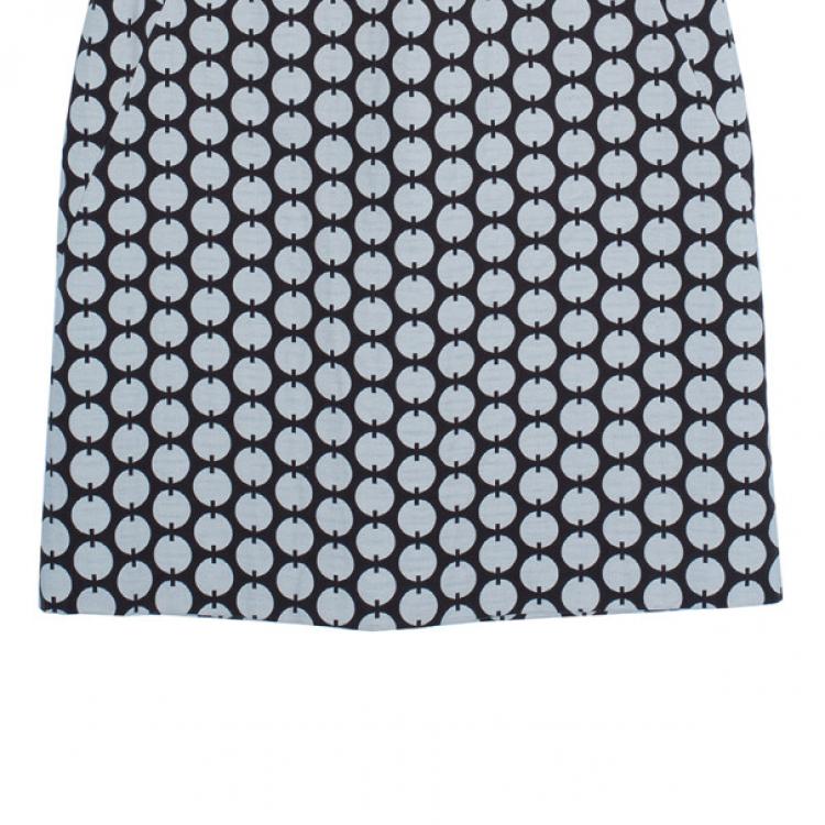 Pre Owned Tory Burch Brown Polka-Dot Sheath Dress M