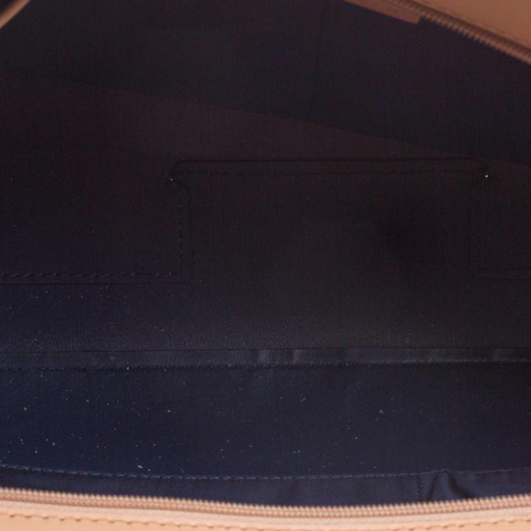 Pre Owned Tory Burch Light Brown Leather Parker Tote 