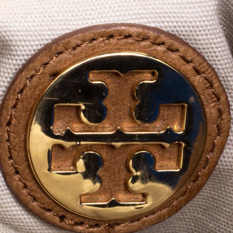Pre Owned Tory Burch Brown Leather Foldover Crossbody Bag