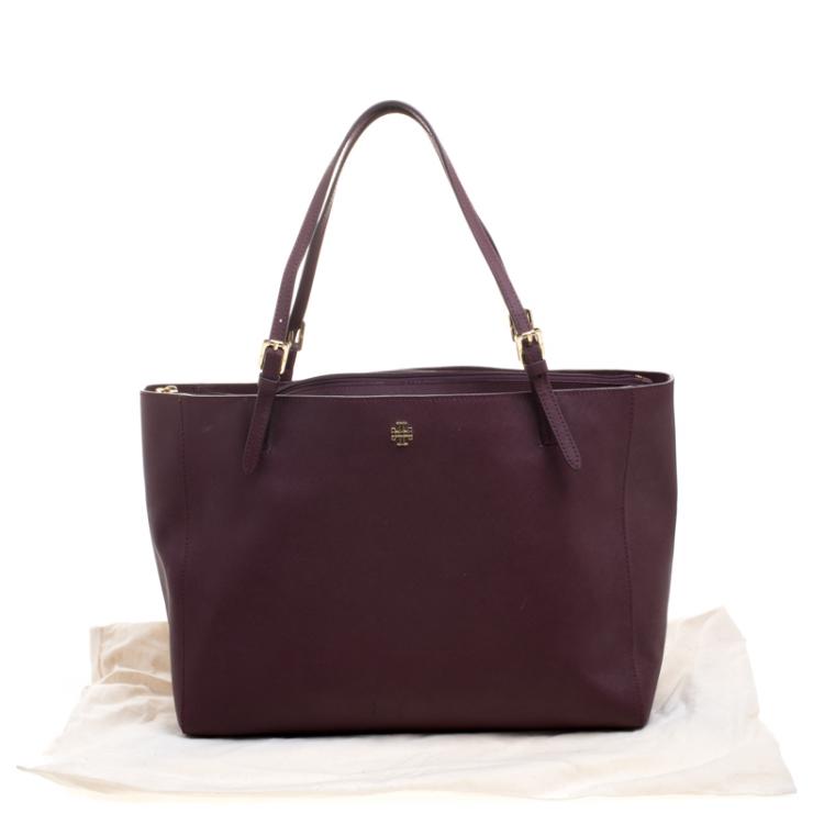 tory burch burgundy tote