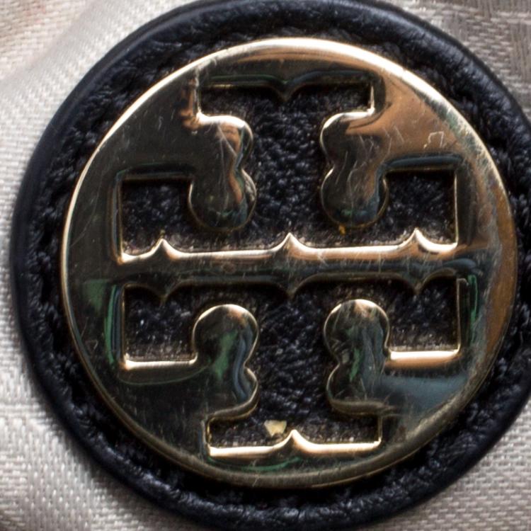 Pre Owned Tory Burch Black Leather Amanda Round Crossbody Bag