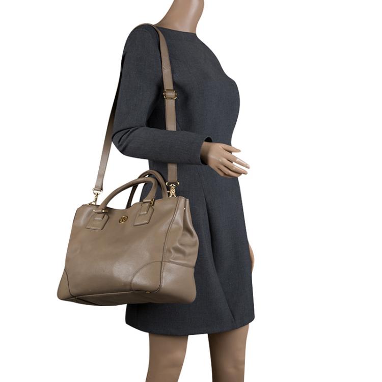 Pre Owned Tory Burch Brown Leatther Robinson Tote