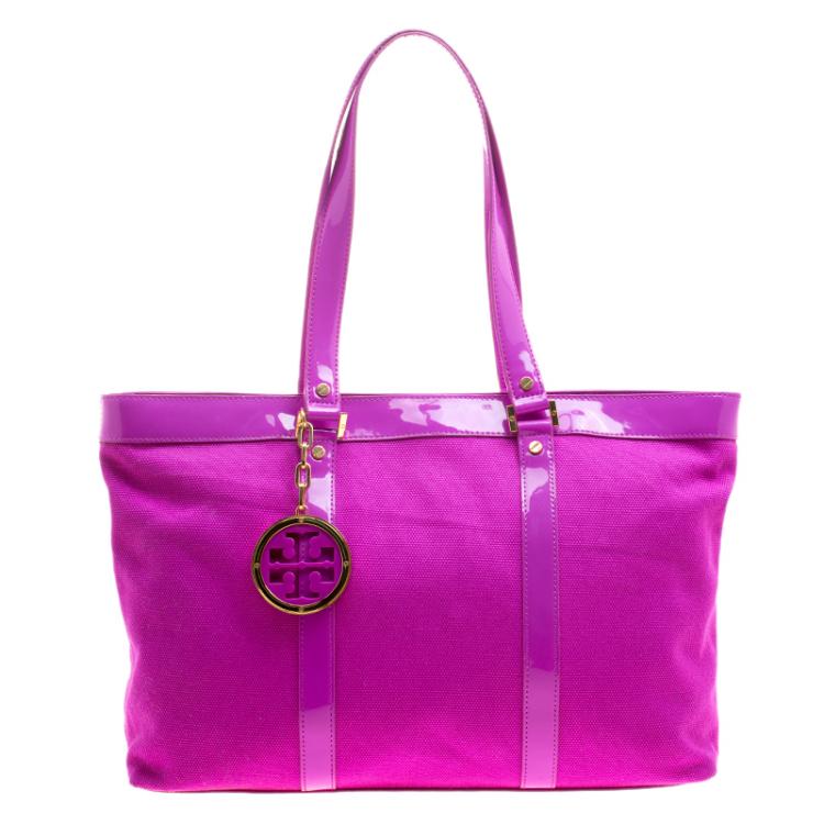 Hot pink cheap tory burch purse