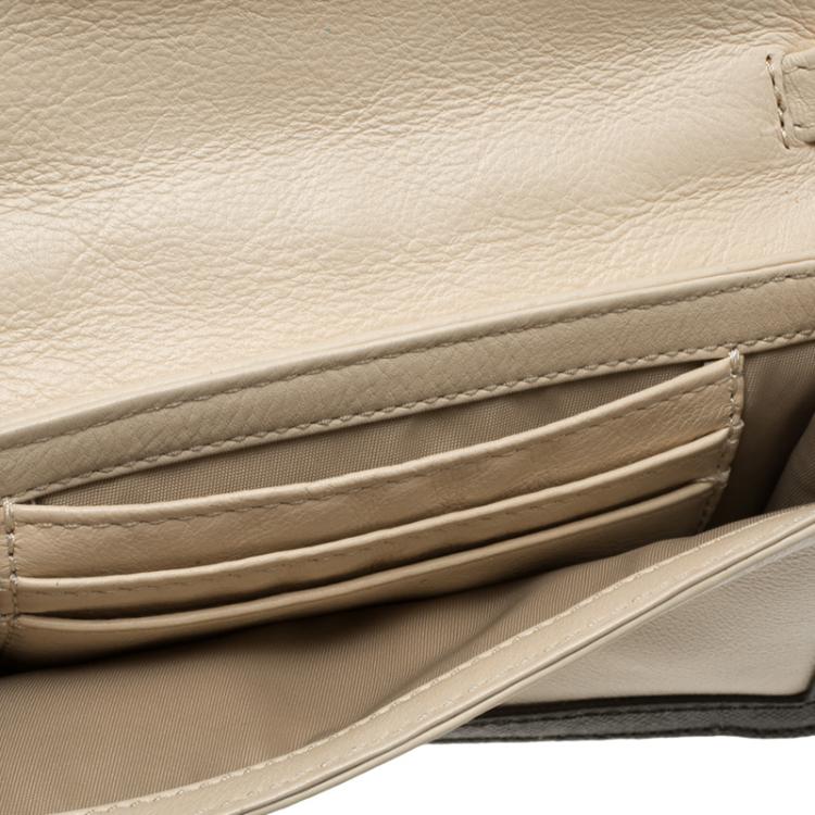 Pre Owned Tory Burch Multicolor Striped Leather Zig Zag Crossbody Bag