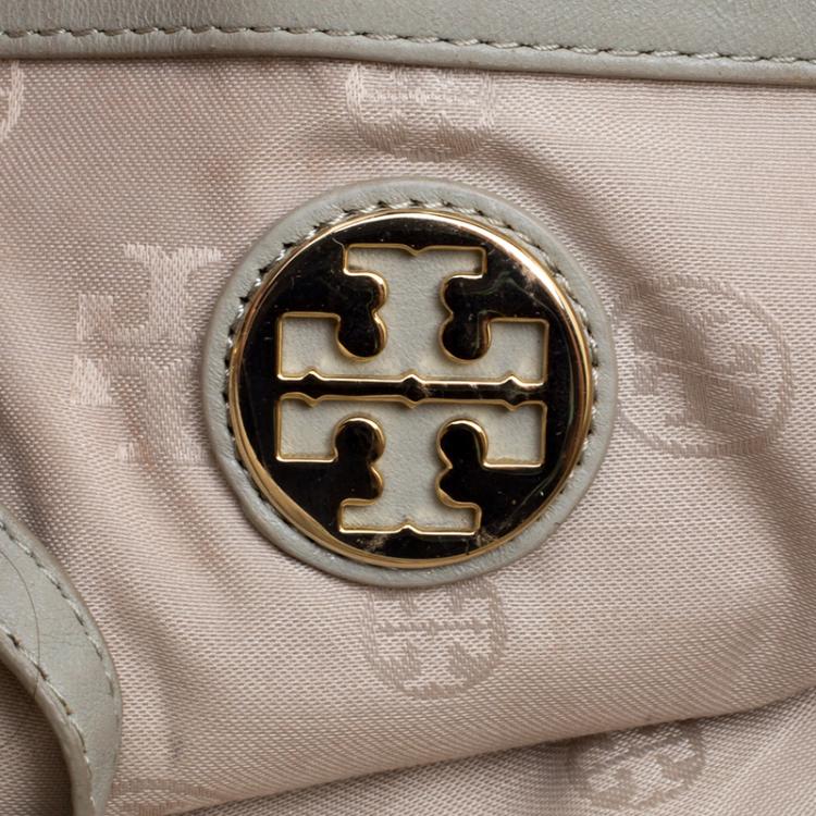 Pre Owned Tory Burch Grey Leather Shoulder Bag