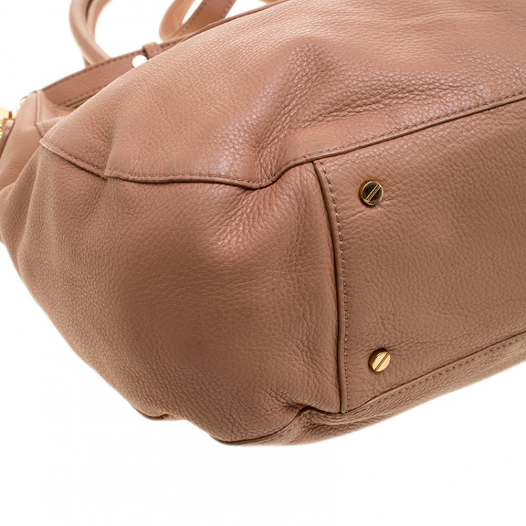 Pre Owned Tory Burch Dusty Pink Leather Amanda Hobo