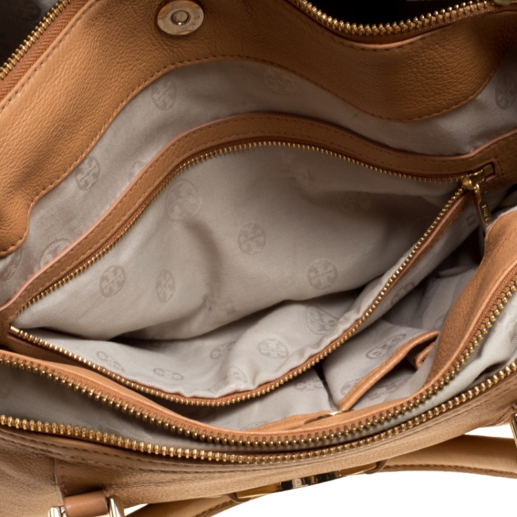 Pre Owned Tory Burch Brown Leather Amanda Tote 