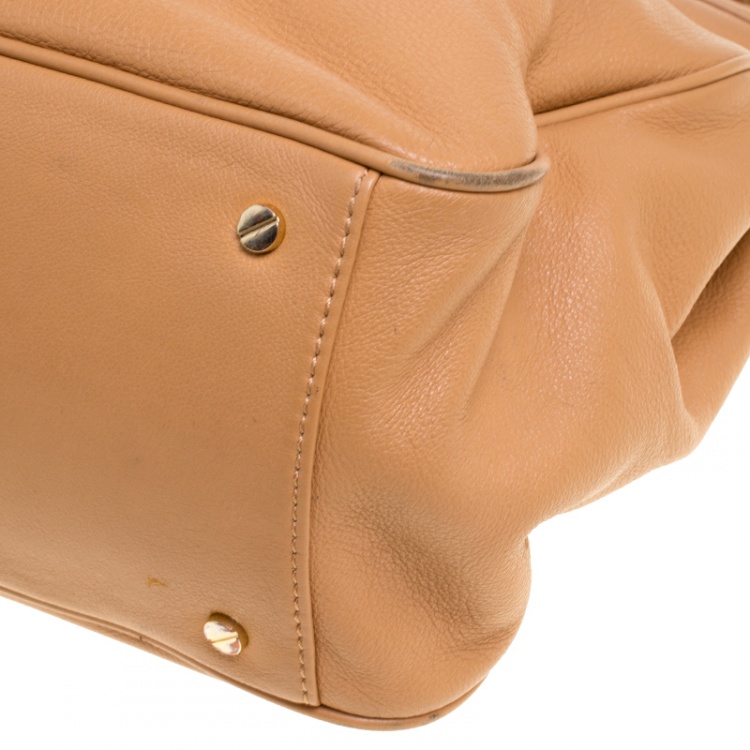 Pre Owned Tory Burch Brown Leather Amanda Tote 