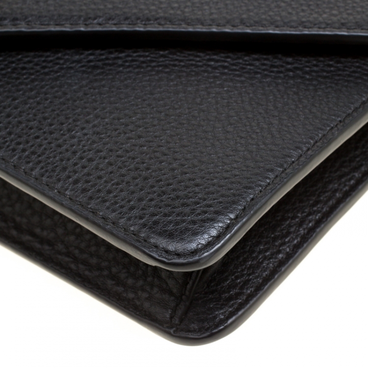 Pre Owned Tory Burch Black Leather Kira Crossbody Bag