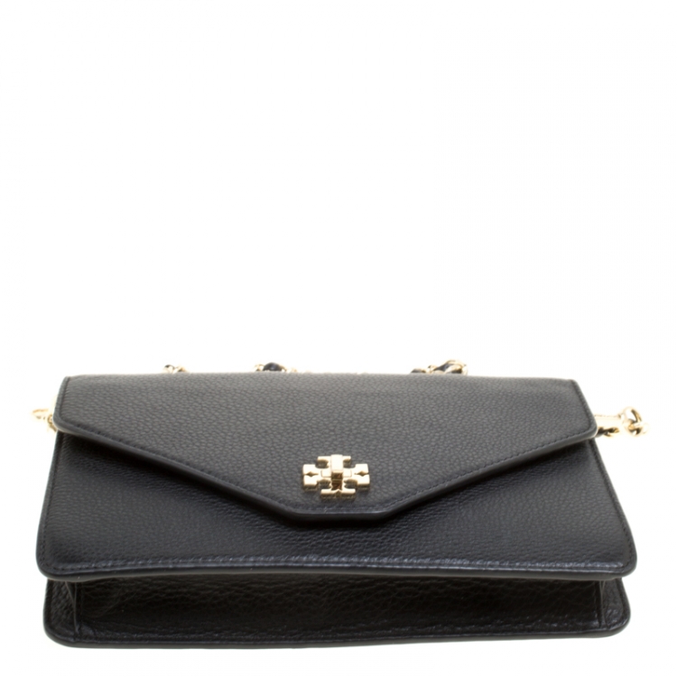 Pre Owned Tory Burch Black Leather Kira Crossbody Bag