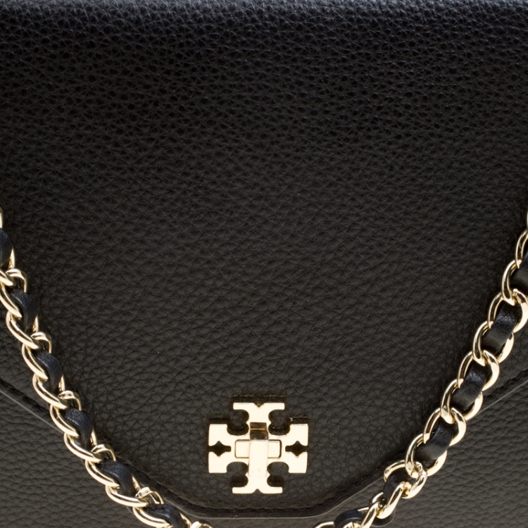 Pre Owned Tory Burch Black Leather Kira Crossbody Bag