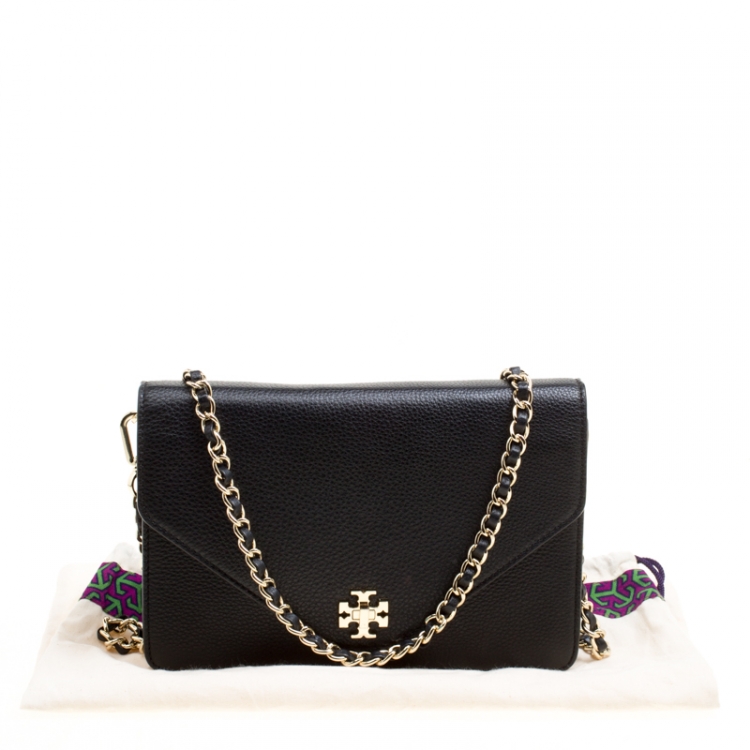 Pre Owned Tory Burch Black Leather Kira Crossbody Bag