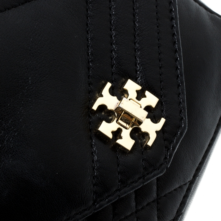 Pre Owned Tory Burch Black Leather Kira Crossbody Bag
