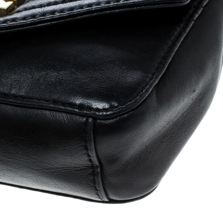 Pre Owned Tory Burch Black Leather Kira Crossbody Bag