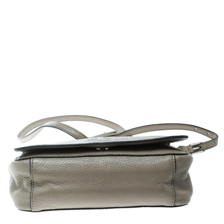 Pre Owned Tory Burch Light Brown Leather Thea Messenger Bag