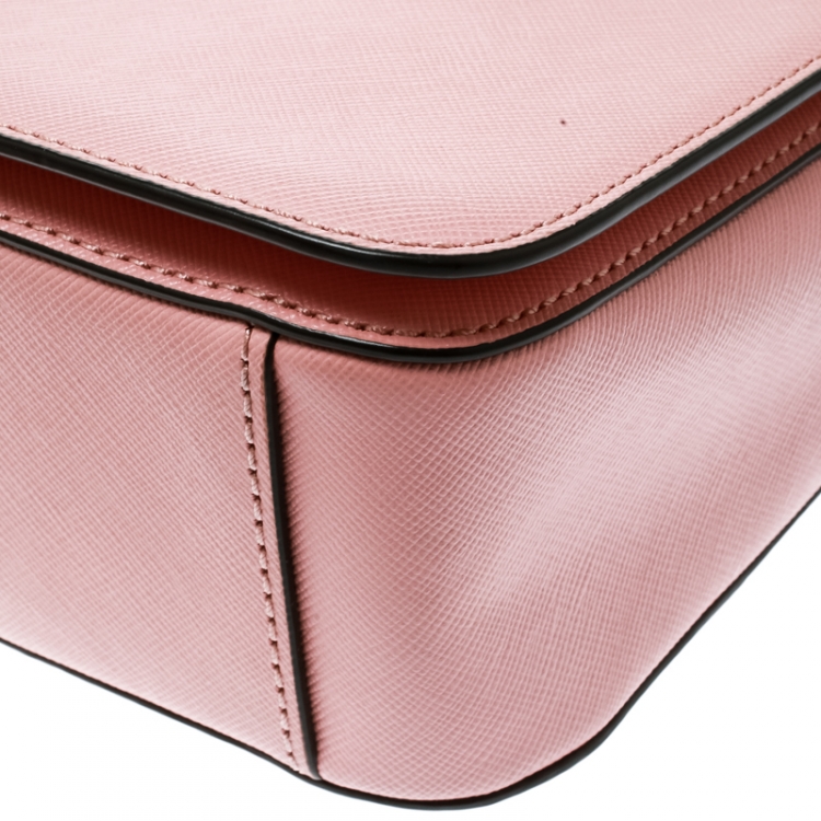 Pre Owned Tory Burch Pink Leather Robinson Shoulder Bag 