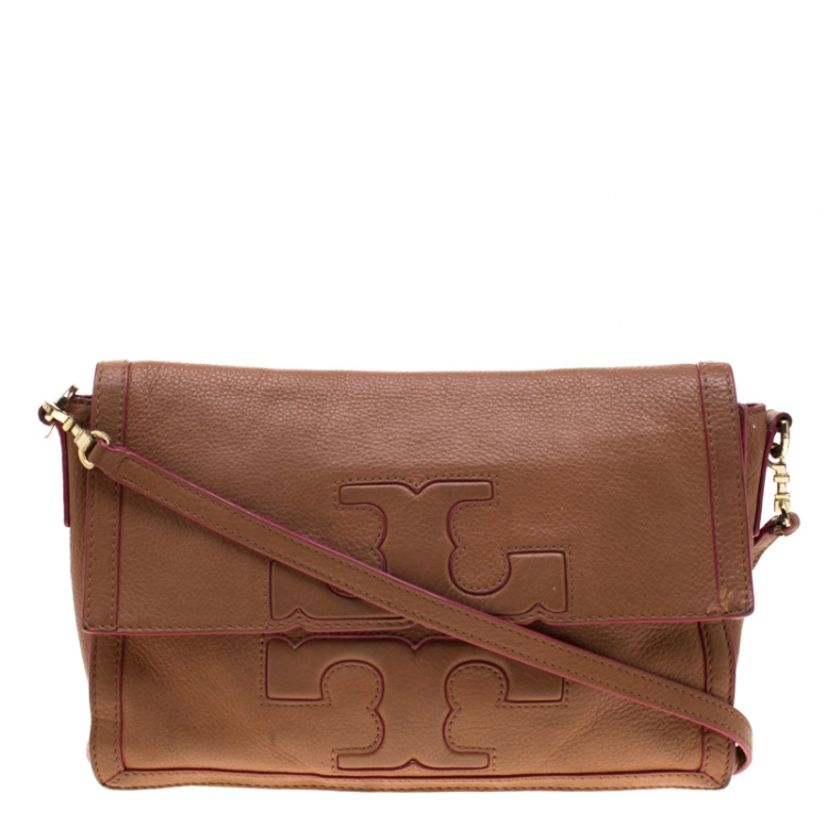 TORY BURCH: Perry bag in grained leather - Beige | TORY BURCH handbag 81928  online at GIGLIO.COM