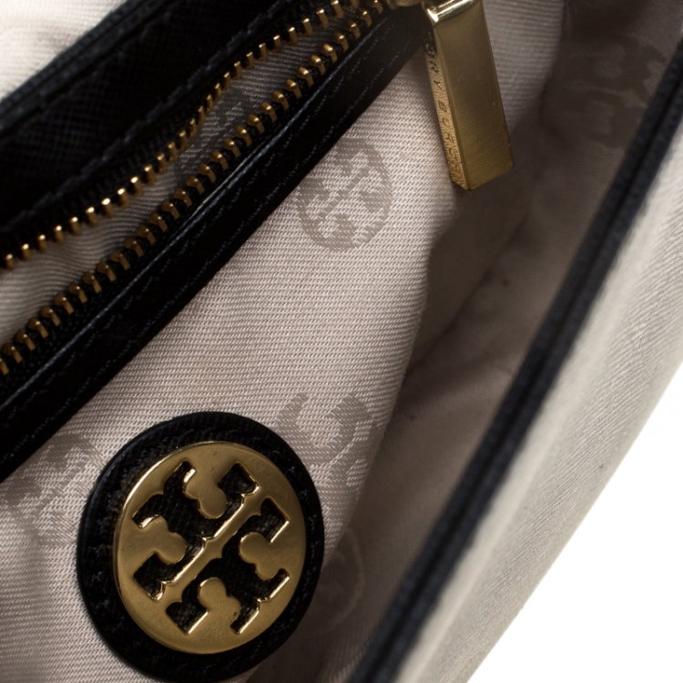 Pre Owned Tory Burch Black Leather Robinson Crossbody Bag