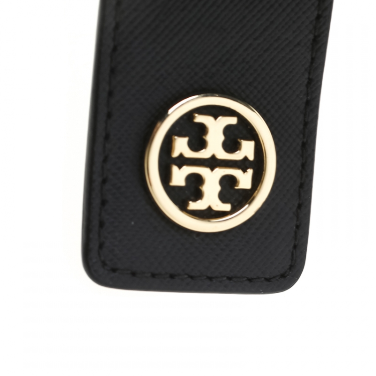 Pre Owned Tory Burch Black Fur Smartphone Crossbody Bag