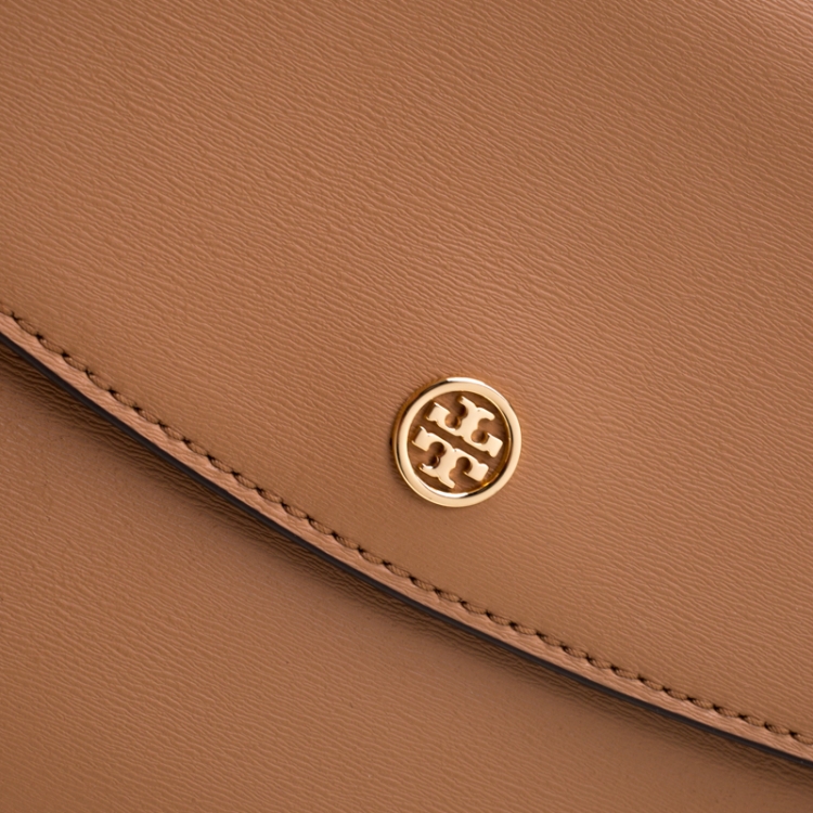 Pre Owned Tory Burch Beige Leather Robinson Shoulder Bag