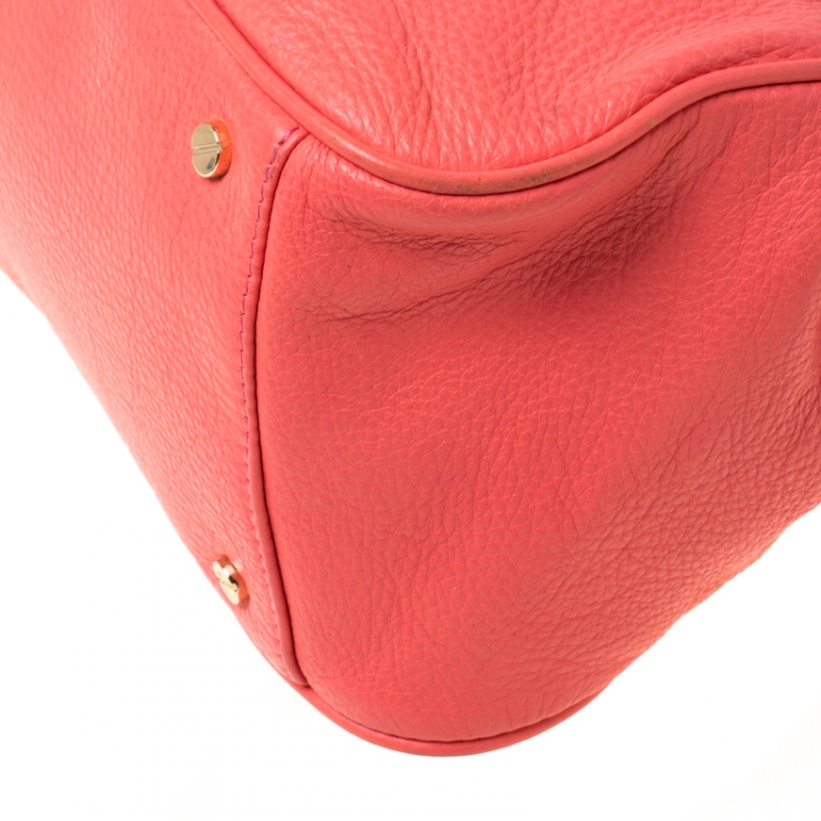 مملوكة مسبقًا Tory Burch Coral Orange Leather Amanda Tote