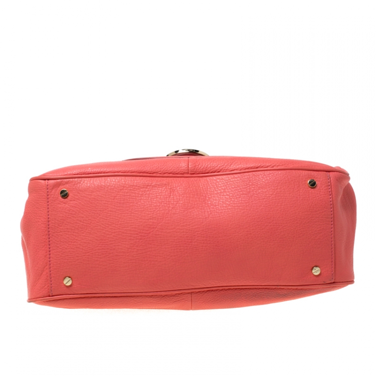 مملوكة مسبقًا Tory Burch Coral Orange Leather Amanda Tote