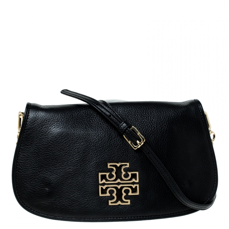 Tory Burch Black Leather Britten Crossbody Bag Tory Burch