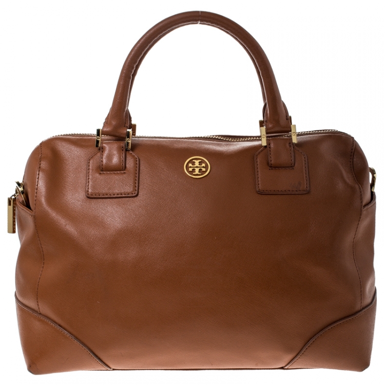 tory burch tan leather tote