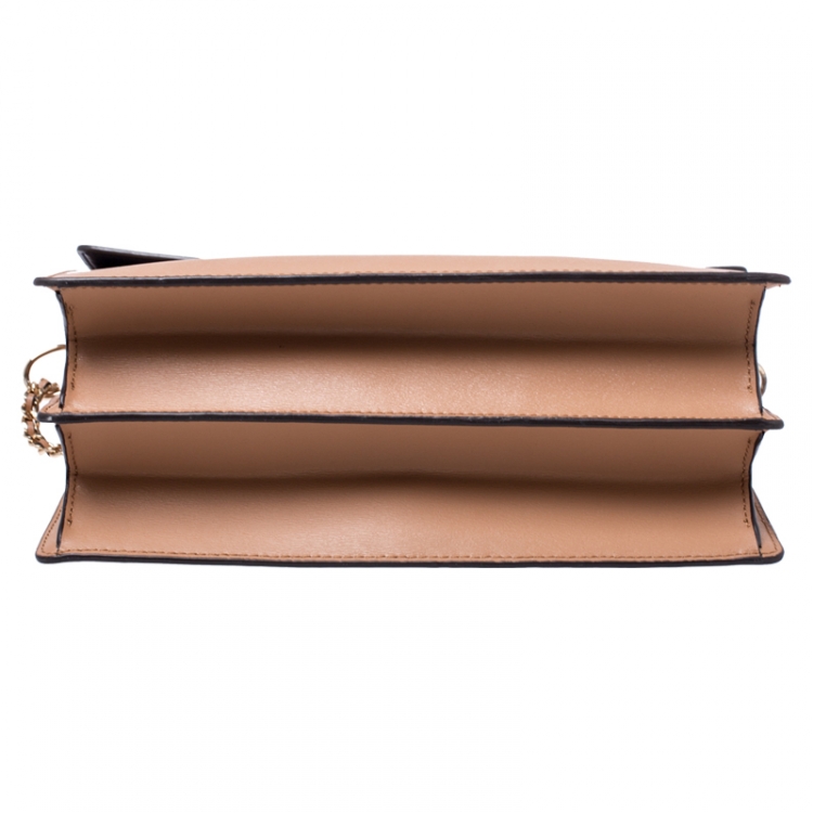 Pre Owned Tory Burch Tan Leather Flap Shoulder Bag