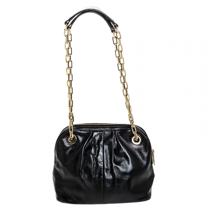 Pre Owned Tory Burch Black Chain Shoulder Bag