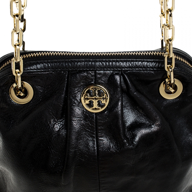 Pre Owned Tory Burch Black Chain Shoulder Bag
