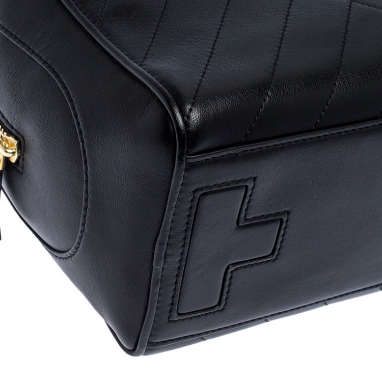 Pre Owned Tory Burch Black Leather Mini Alexa Satchel
