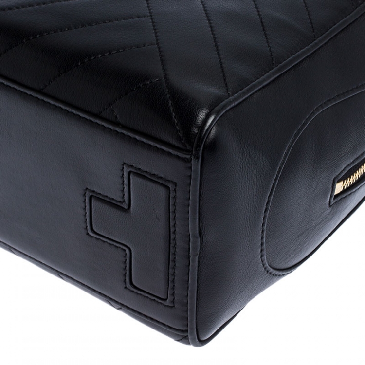 Pre Owned Tory Burch Black Leather Mini Alexa Satchel