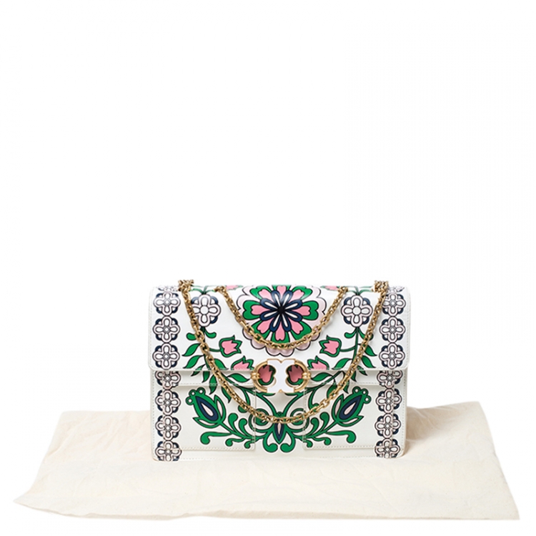 Tory Burch White Garden Party Leather 