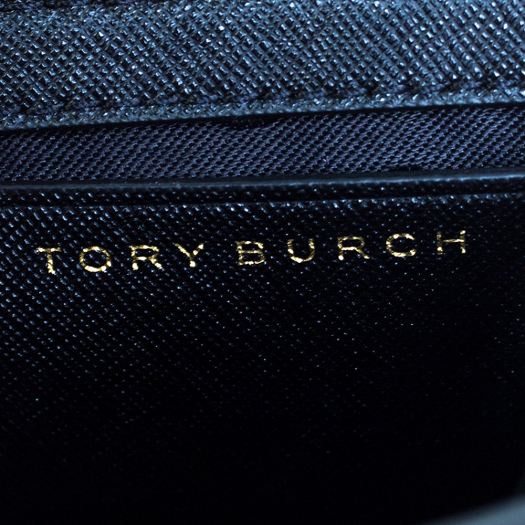 Pre Owned Tory Burch Black Leather Mini Robinson Crossbody Bag