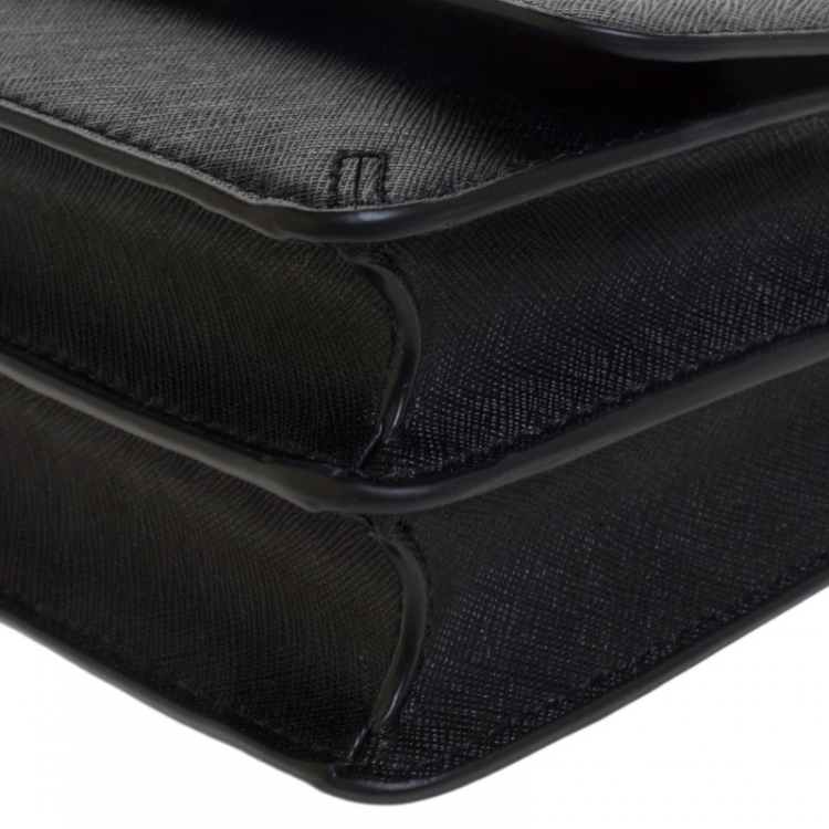 Pre Owned Tory Burch Black Leather Mini Robinson Crossbody Bag