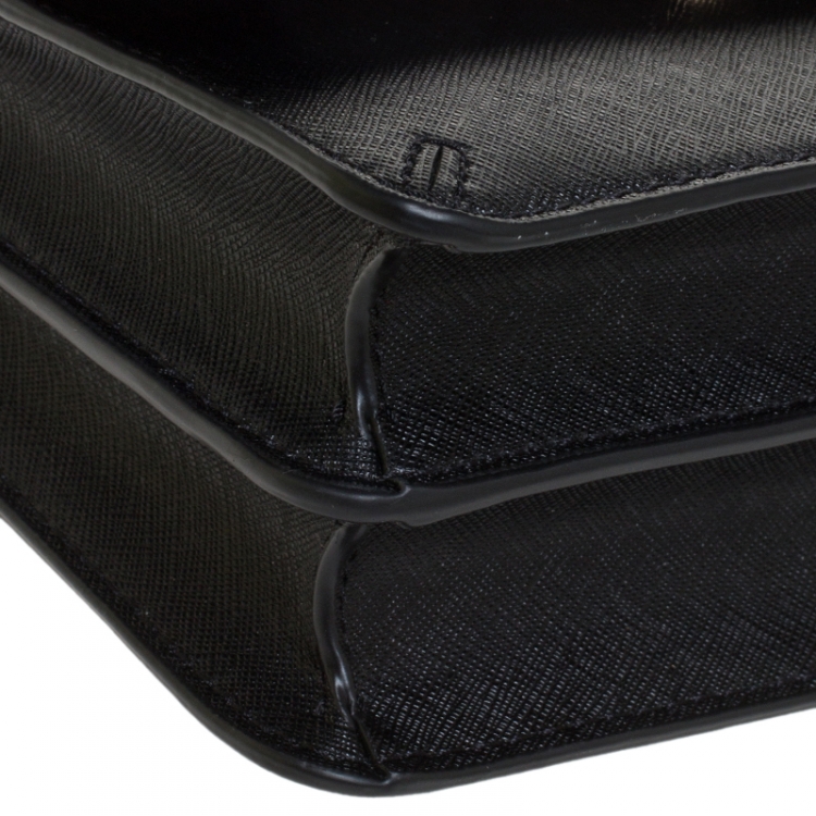 Pre Owned Tory Burch Black Leather Mini Robinson Crossbody Bag